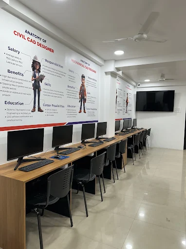 Computer lab with design workstations